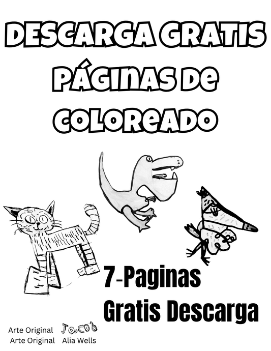 Pack de 7 Páginas de Coloreado Artístico – Descarga Gratis (Arte Original)