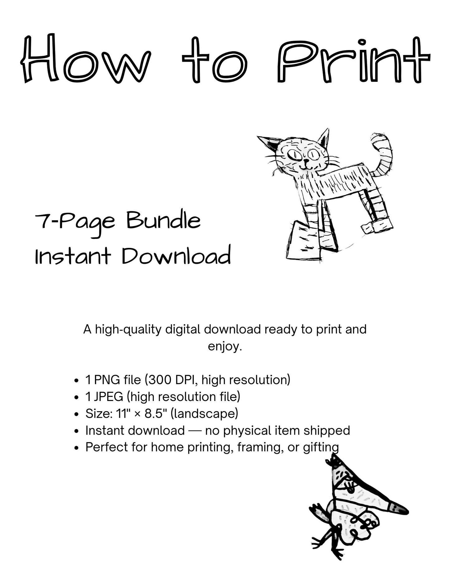 Free 7-Page Family Art Coloring Bundle – Original Art Download